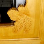 Pine Cones on Maple door panel carving