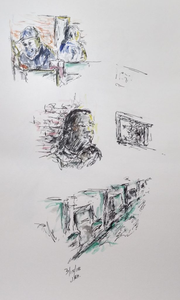 Sketches, pen, bilillo's J Huisman (2)