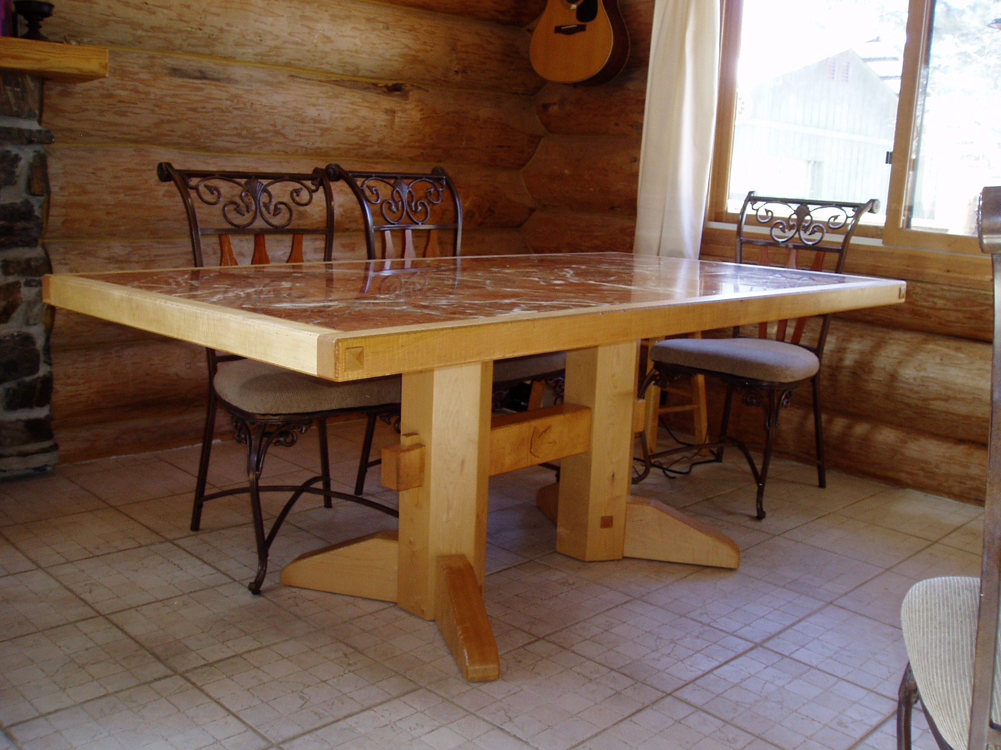 Curly Mable and Marble dining room table